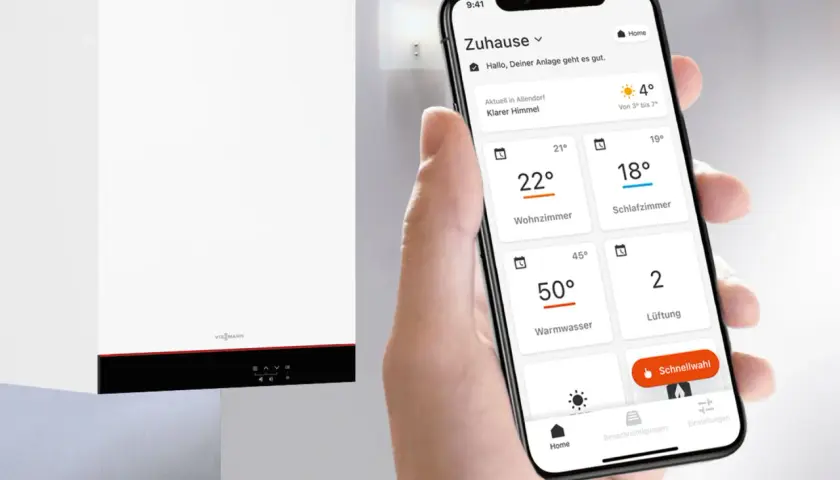 Smartfonem sterujesz ogrzewaniem gazowym. Zobacz, jak łatwo wyłączyć ogrzewanie gazowe za pomocą aplikacji Viessmann.